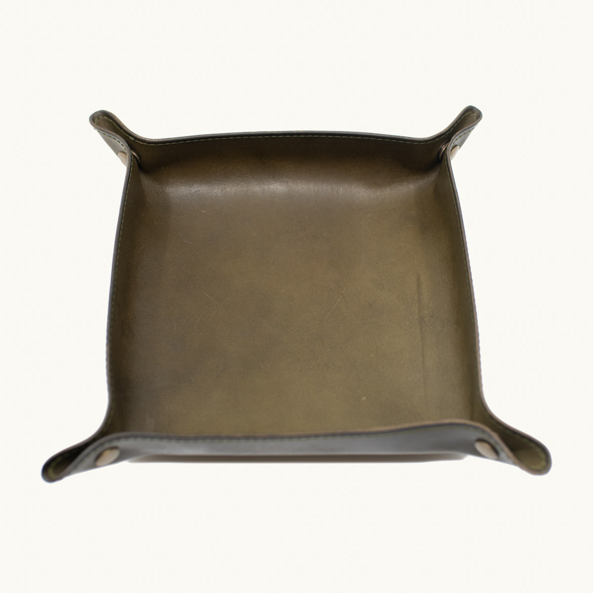 Leather Valet Tray | Olive